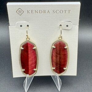 Kendra Scott Elle Drop Earrings | Burgundy Tiger Eye | Retired Color